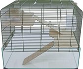 Interzoo - Cage pour hamster Vision 58 - Couleur : Vert olive - Dimensions : 58,5x38x47 cm