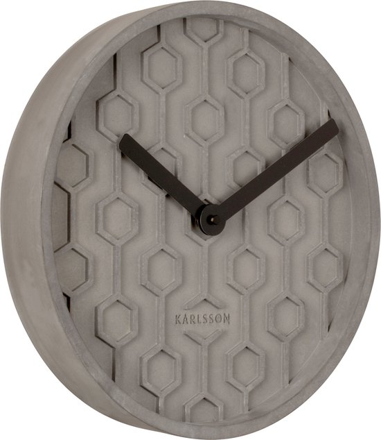 Horloge Murale Honeycomb d'Abeille Karlsson - Béton - Gris Foncé