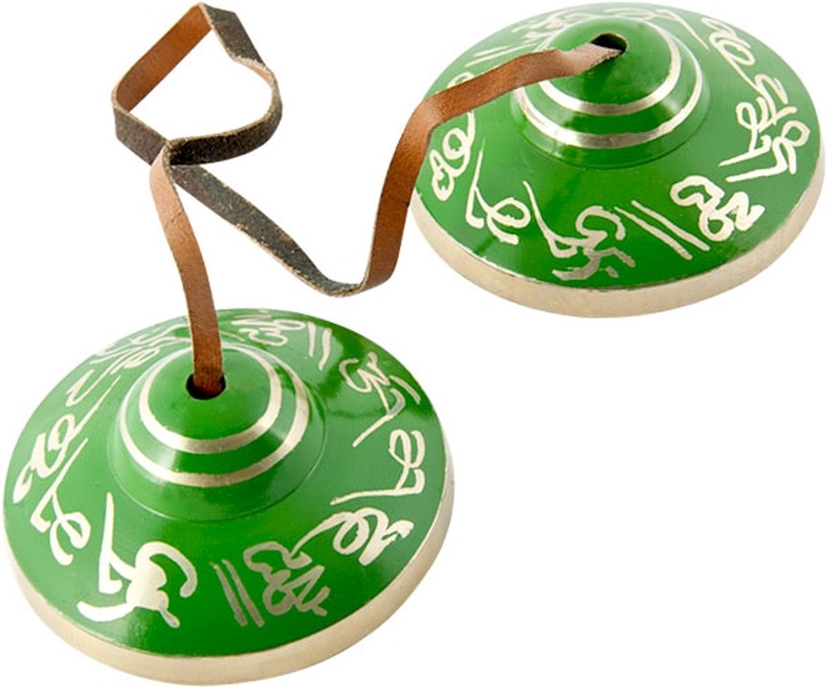 Tingsa - muziek bellen - groen - hart chakra - metaal - 40 x 6 cm