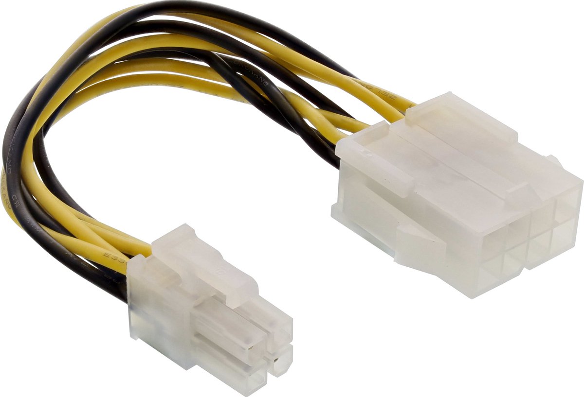 ATX12V P4 (m) - EPS12V 8-pins (v) voedingskabel - 0,15 meter