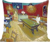 Sierkussens - Kussentjes Woonkamer - 50x50 cm - Het Nachtcafé - Schilderij van Vincent van Gogh