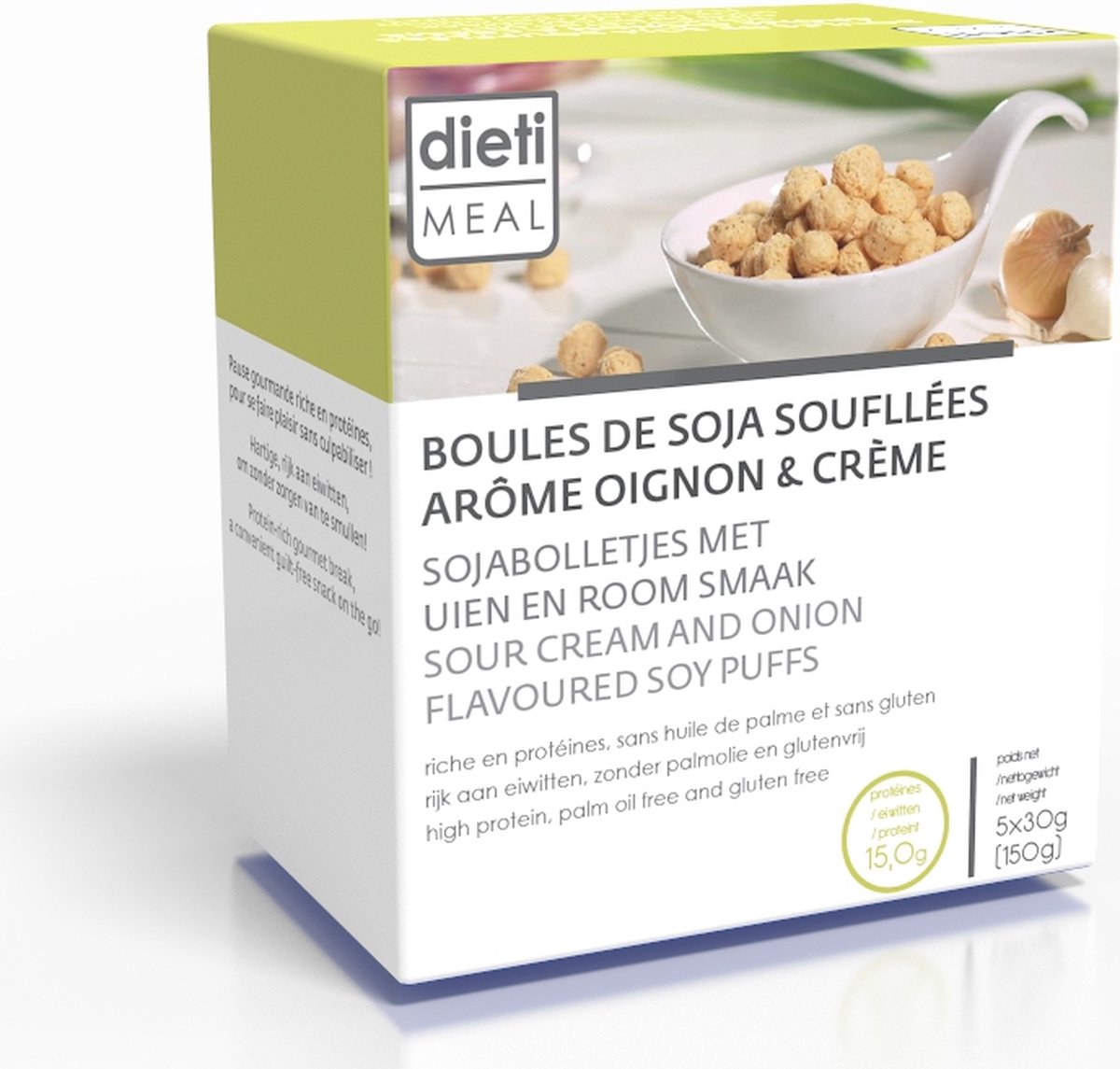 Goedkoopste Dieti Cream Onion Soja Balletjes - 5 stuks - Snack