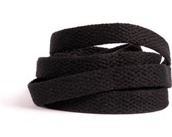 GBG Sneaker Veters 180CM - Zwart - Black - Schoenveters - Laces - Platte Veter - o.a. geschikt voor Asics, New Balance, Nike