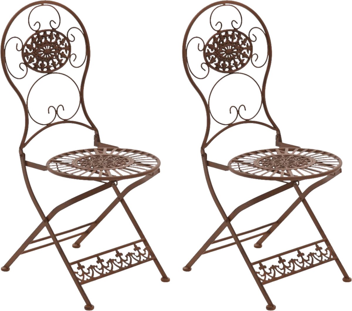 CLP Mani Set van 2 Tuinstoelen antiek bruin