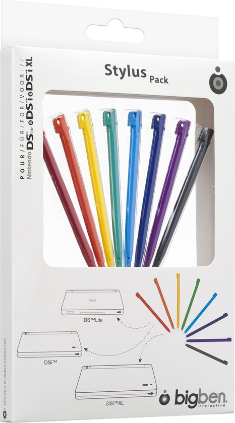 Bigben Official Stylus Pen Pack voor Nintendo DS Lite / DSi / DSiXL - Diverse Kleuren - Bigben