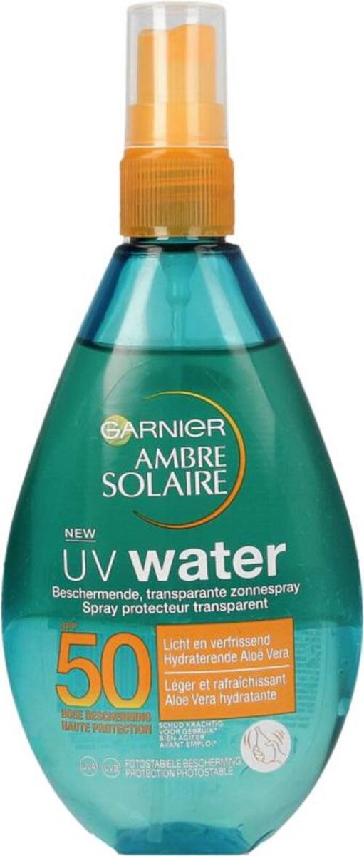 Garnier Ambre Solaire Uv Water Zonnebrandspray - SPF 50 - 150 ml | bol.com