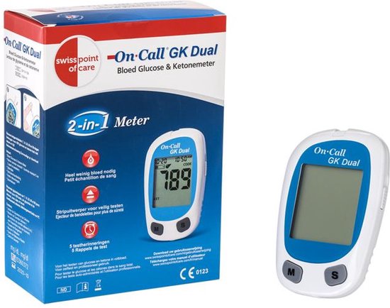 GK Dual Glucose and Ketone Meter (sauf bandelettes réactives, lancettes,  autopiqueur) | bol.com