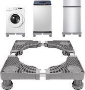 Wasmachineonderstel, in breedte en hoogte verstelbaar onderstel, belastbaar tot 300 kg, geschikt voor wasmachines, drogers en andere huishoudelijke apparaten