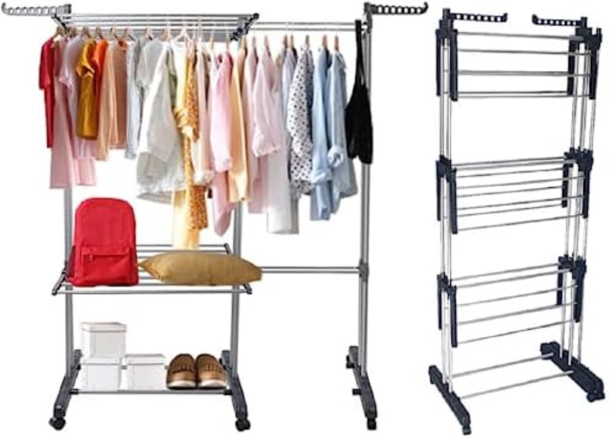 Goedkoopste Wasrek Staand - Droogtoren Met Wieltjes - Droogrek Op Wieltjes - Wasrek Op Wieltjes