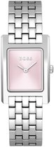 BOSS HB1502743 LUCY Dames Horloge - Mineraalglas - Staal - Zilverkleurig - 23 mm breed - Quartz - Vouw/Vlindersluiting - 3 ATM (spatwater)