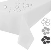 SHOP YOLO-Tafelkleed-afwasbaar-lotuseffect-strijkvrij-tafeldecoratie- tafellaken-140x240 cm-wit
