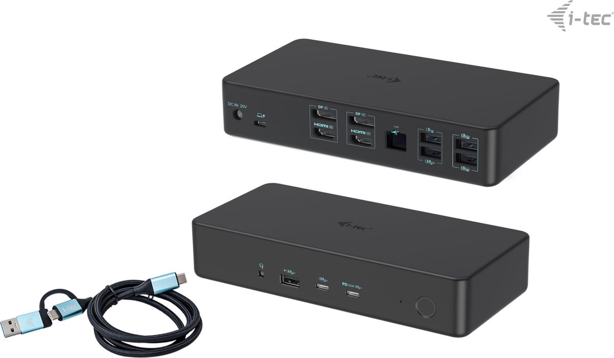 i-tec Professional Dual 4K Docking Station 100W