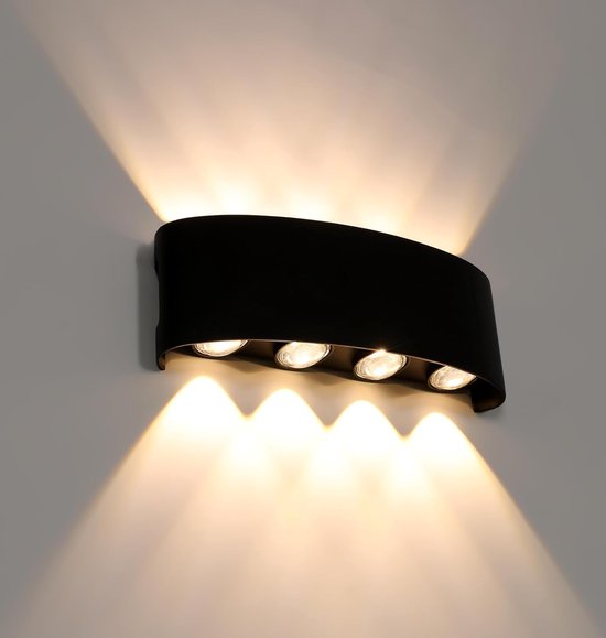 Wandlamp LED | zwart | aluminium | 30cm