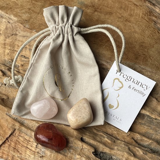 2 pierres câlines dans un sac cadeau durable - Sunstone - Moonstone - palm stone/ pocket stone/