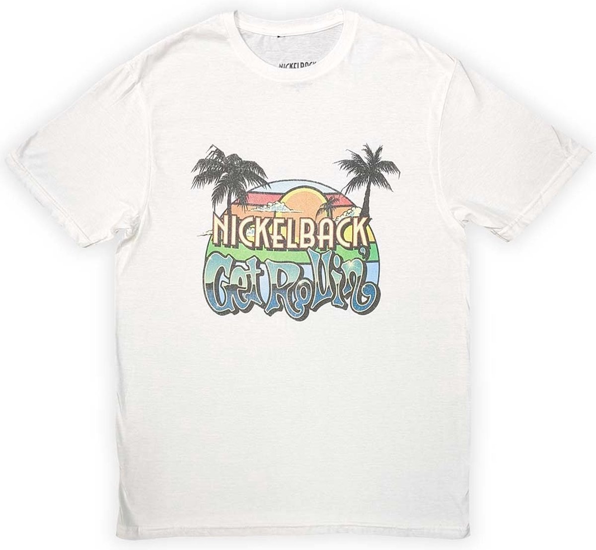 Nickelback - Get Rollin' Sunset Heren T-shirt - S - Wit