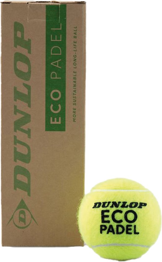 DUNLOP ECO PADEL ballen. Extra duurzaam / long life – 3 ballen