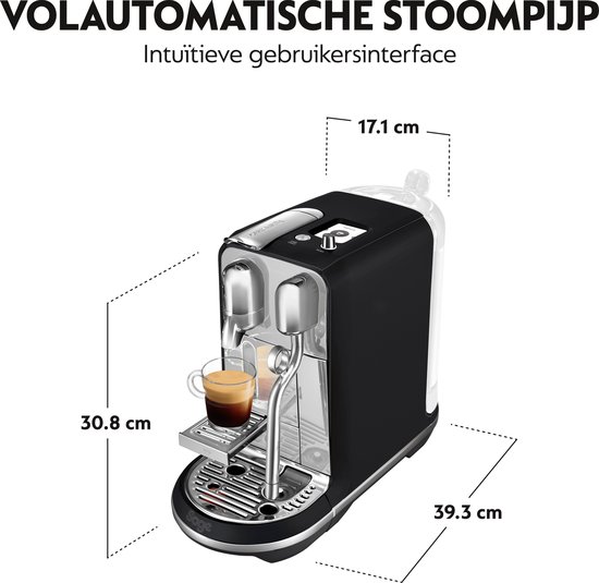Sage the Creatista Plus Black Truffle SNE800BTR Nespresso Koffiecupmachine