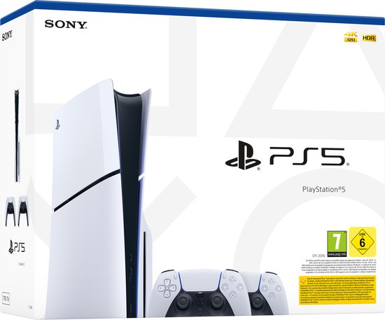 PlayStation 5 - Disc Edition - Slim - 2 DualSense Draadloze Controllers Bundel - Sony Playstation