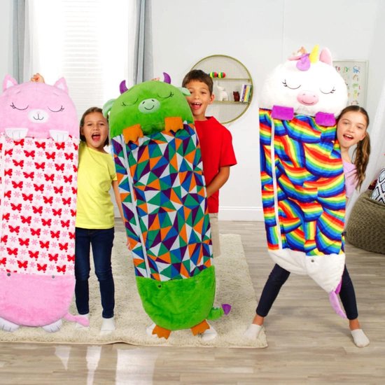 RyC Toys grijze kat slaapzak -150 cms - kinderslaapzak - slaapzak junior - Children Sleeping Bag - Super Soft 2 in 1 Fun Pillow &Sleepy for Boys - kat slaapzak - zachte slaapzak - knuffel slaapzak - 2 in 1 slaapzak - kinderen van RyC Toys — afbeelding 5
