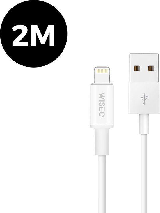 2 Meter Oplader Kabel voor Apple iPhone 14 / iPhone 13 / iPhone 12 - USB naar Lightning Oplaadkabel