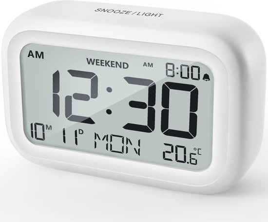 Réveil numérique, réveil alimenté par batterie, avec écran LCD