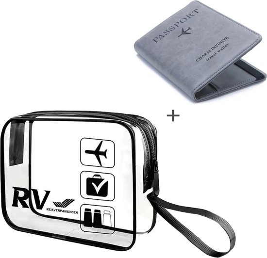 RV Combi Set: Transparante Toilettas & RFID Paspoorthoes