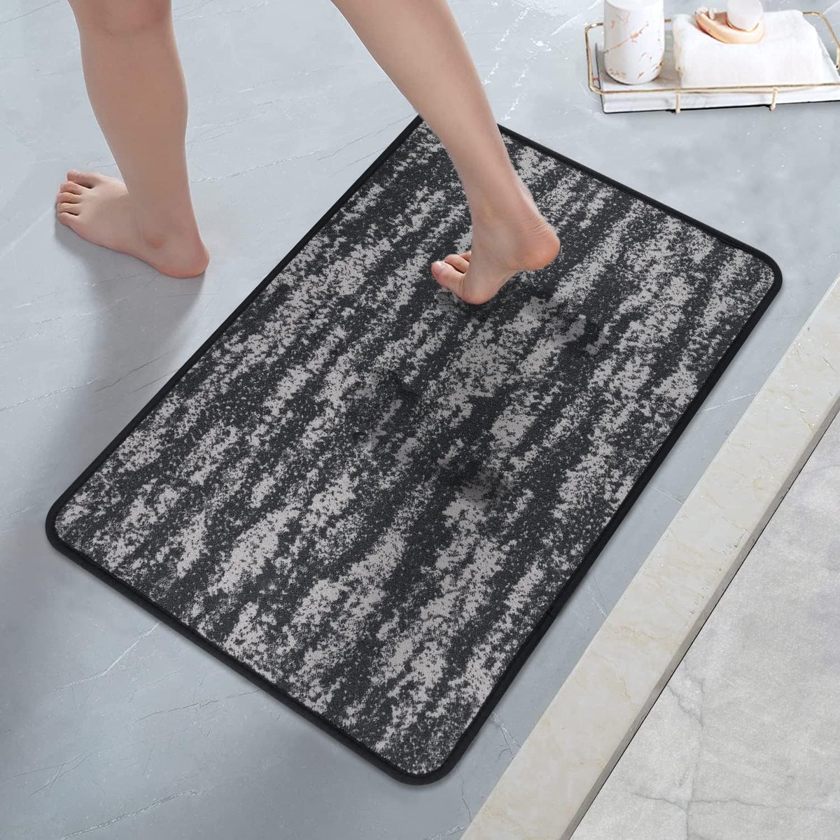 Badmat, antislip, 40 x 60 cm, badkamertapijt, absorberende badmat, sneldrogende badmat, absorberend, wasbaar, matbadkamer, waterabsorberend