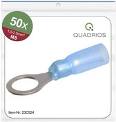 Quadrios 23C524 Ringkabelschoen Dwarsdoorsnede (max.): 2.5 mm² Gat diameter: 8.5 mm Deels geïsoleerd Blauw 50 stuk(s)