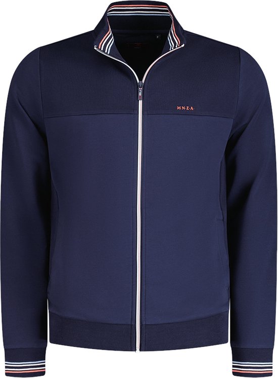 NZA New Zealand Auckland Cardigan à manches longues - 24AN309 Millers Flat Marine (Taille: XXXL)