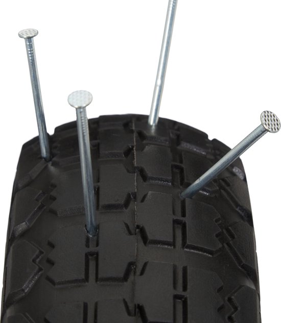 steekwagenwiel - set van 4 - massief rubber - skelterwiel - 4.10-3.50-4" - 150 kg - zwart van Merkloos	 — afbeelding 3