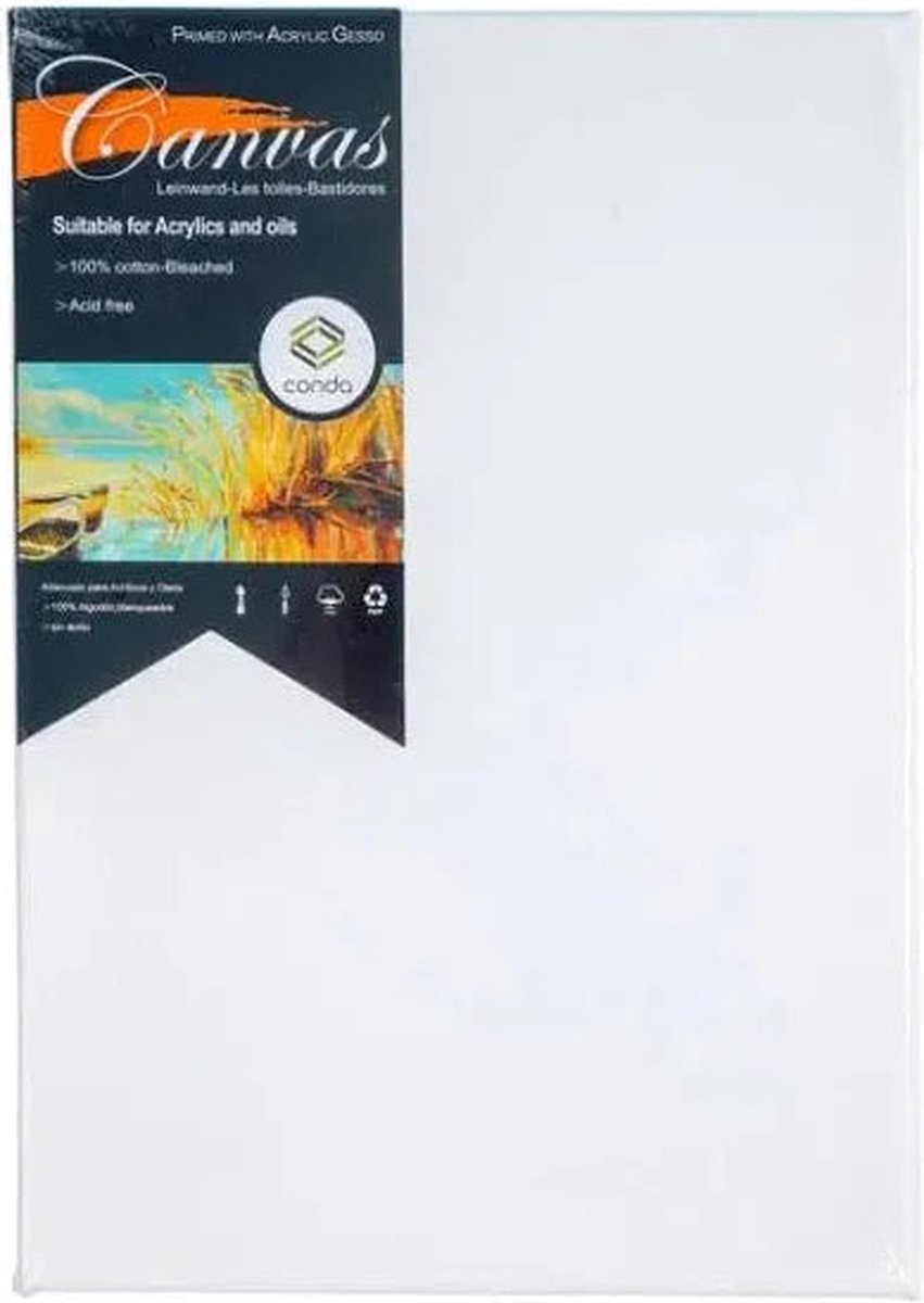 Canvas conda 21x29.7cm - gebleekt katoen