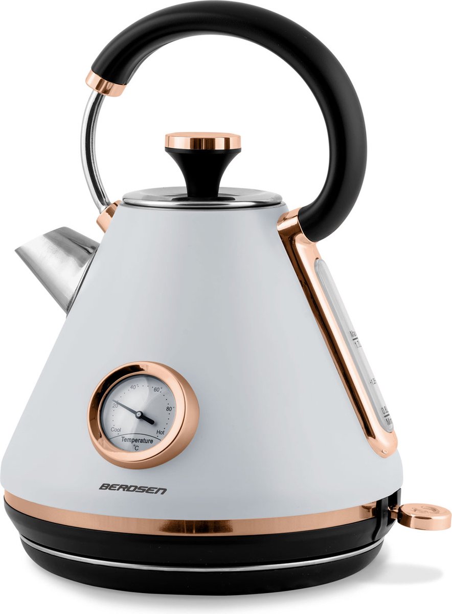 Berdsen waterkoker met thermometer - 1.7L - 1850-2200W - 360° draaibare basis
