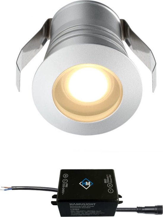 Cree LED inbouwspot Burgos in - 3W / rond / dimbaar / 230V / IP65 / downlights / plafondspots / spotjes / inbouwspots / badkamer / woonkamer / keuken / spotlight / warmwit