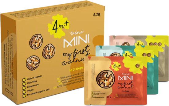 Foto: Vini mini walnoot startkit in 3 stappen babyvoeding 4 mnd