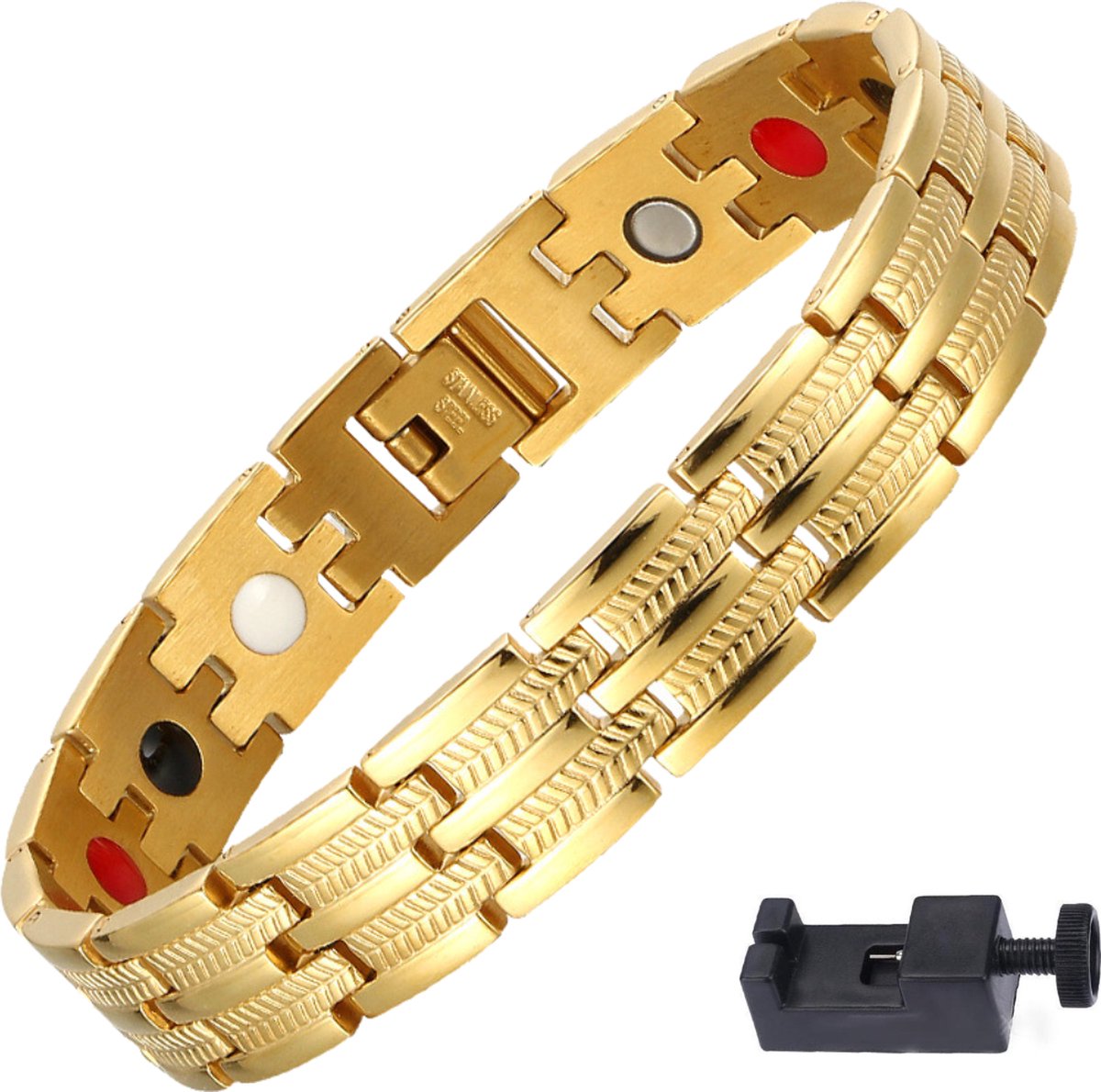 Goedkoopste Narvie - Helende Armband - Magneet Armband - Gezondheidsarmband Magnetische Armband - Kleur Goud