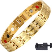 Narvie - Helende Armband - Magneet Armband - Gezondheidsarmband Magnetische Armband - Kleur Goud