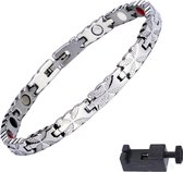 Narvie - Bracelet de guérison - Bracelet magnétique pour femme - Bracelet de santé Bracelet magnétique - Couleur argent
