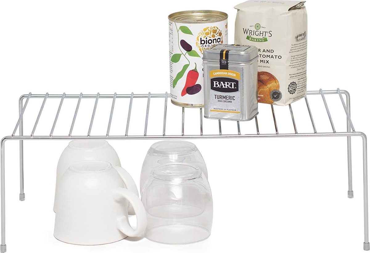Keukenkast-organizer – draadrek – rek – vrijstaand – chroom