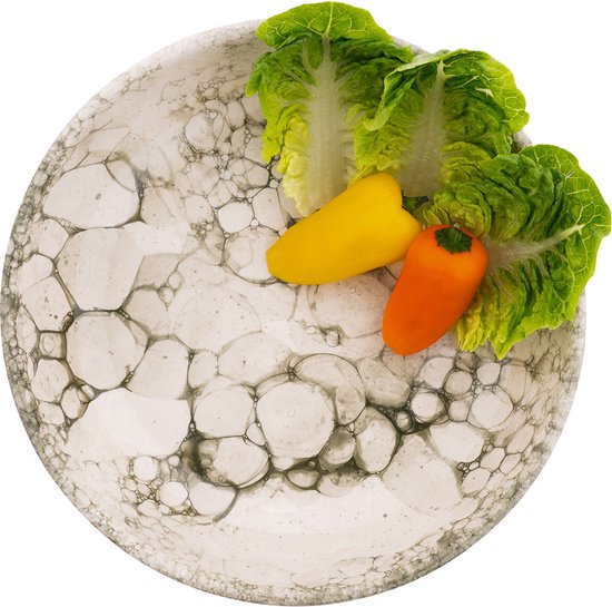 Bowls and Dishes Bol en Poterie Espuma | Bol | bol | Plateau à fruits | Saladier | Accessoire de maison 27 centimètres Ø - Vert - Astuce cadeau !