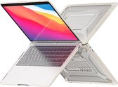 Heavy Duty Cover - Geschikt voor MacBook Air 13,3 inch - Case - Extreme Valbescherming - Hardcase + Softcase - A1932/A2179/A2337 (M1, 2018-2022) - Transparant