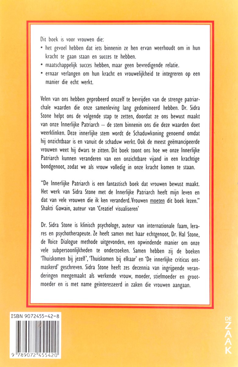 De innerlijke Patriarch - back cover