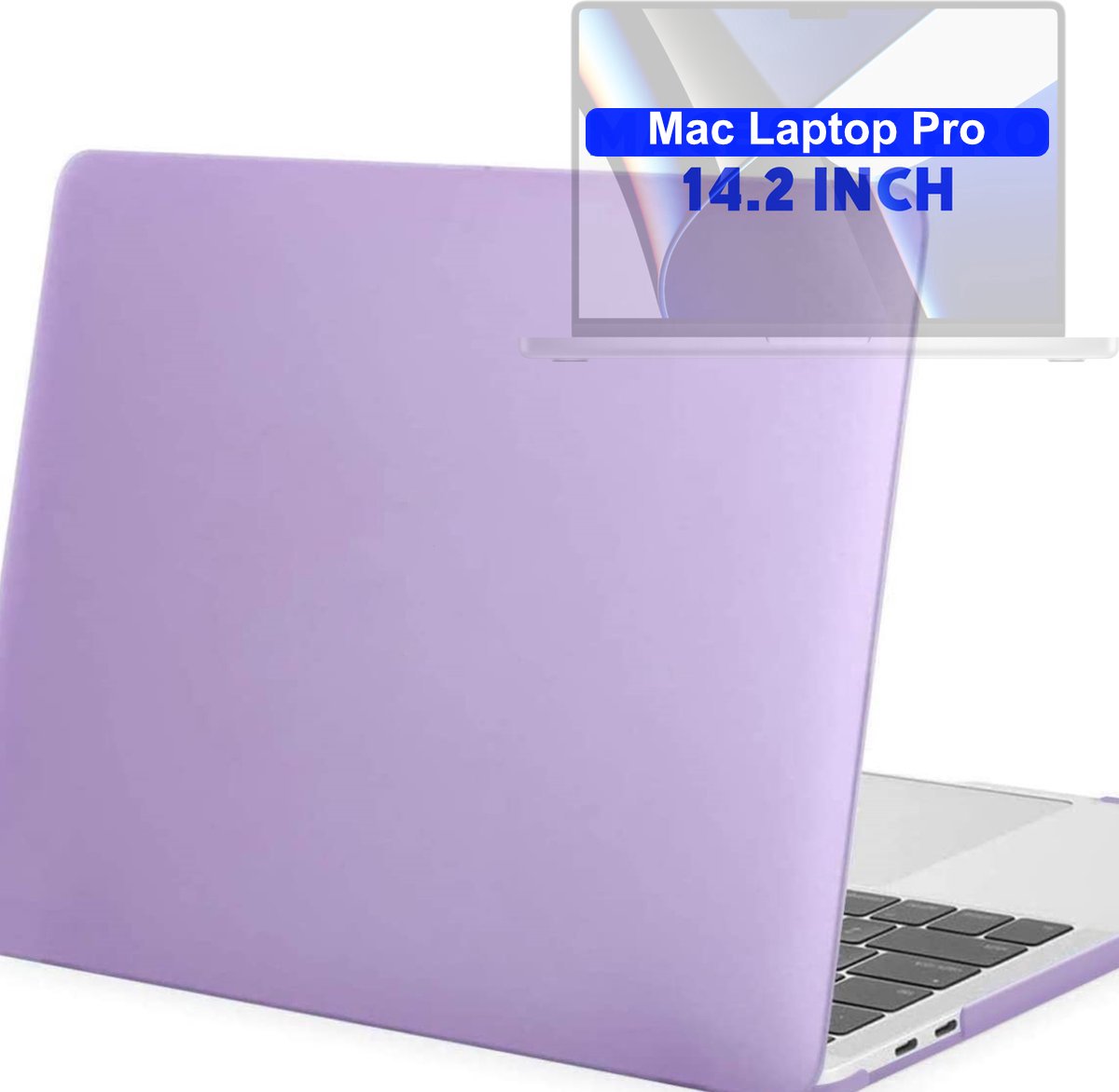 Hardcase - Geschikt voor MacBook Pro 14 inch Hoesje - Case - A2442/A2779/A2918/A2992 M2,M3 (2021-2023) - Paars