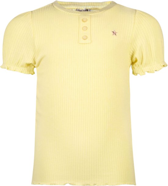Like Flo F402-5424 Meisjes T-shirt - Soft yellow - Maat 128