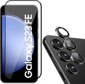 Screenprotector & Camera Protector geschikt voor Samsung Galaxy S23 FE - Volledig Dekkend Glas