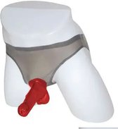 Kamasutra Latex Rubber slip met penis slurf - Fetisj - Kuisheidsonderbroek - Penis functie - BDSM - 100% Latex rubber - SM Short - Zeer goede kwaliteit