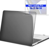 Coque MacBook Pro 16 pouces (2021) Zwart | Convient pour Apple MacBook Pro 16,2 pouces | Housse rigide pour MacBook Pro | Convient aux derniers modèles M1 Pro / M1 Max A2485