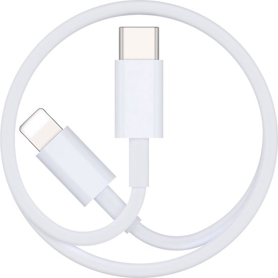 PD kabel Geschikt voor: Apple iPhone 5 / 6 / 7 / 8 / X / XS / XR / 11 / 12 / 13 / 14 / Mini / Pro Max - kabel - oplaadkabel - USB-C / Type-C Geschikt voor Lightning USB kabel - Snellader - laadkabel - 1 Meter - LuxeBass