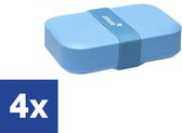 Amuse Lunchbox - Brooddoos Blauw - 18.5 cm x 12.5 cm x 5 cm - 4 stuks