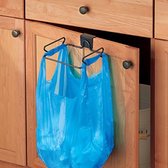 Vuilniszakhouder - Praktische houder voor vuilniszakken en tassen - Staal in bronzen afwerking - Eenvoudig te monteren zakhouder om op te hangen