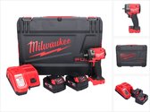 Milwaukee M18 FIW2F38-502X Snoerloze slagmoersleutel 18 V 339 Nm 3/8 " Brushless + 2x oplaadbare batterij 5.0 Ah + lader + HD box